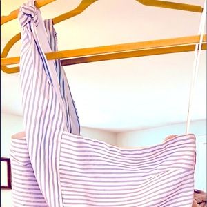 ☀️BANANA REPUBLIC☀️ SEERSUCKER ONE SHOULDER DRESS